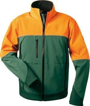 1613130 softshell forstjacke sanddorn gruen orange