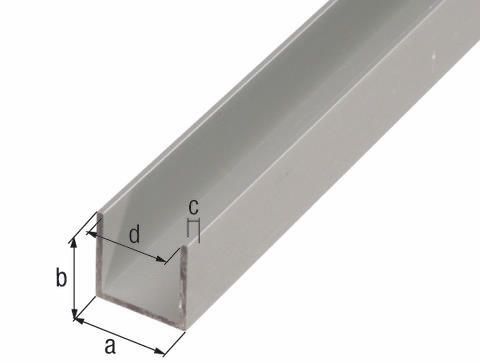 1614187 u profil fuer 16 und 19 mm starke spanplatten