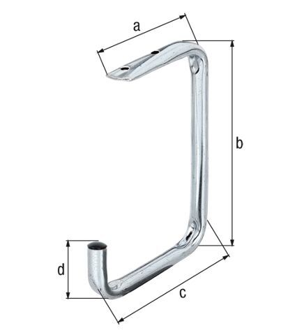 1614238 deckenhaken stahl roh galv blau verzinkt