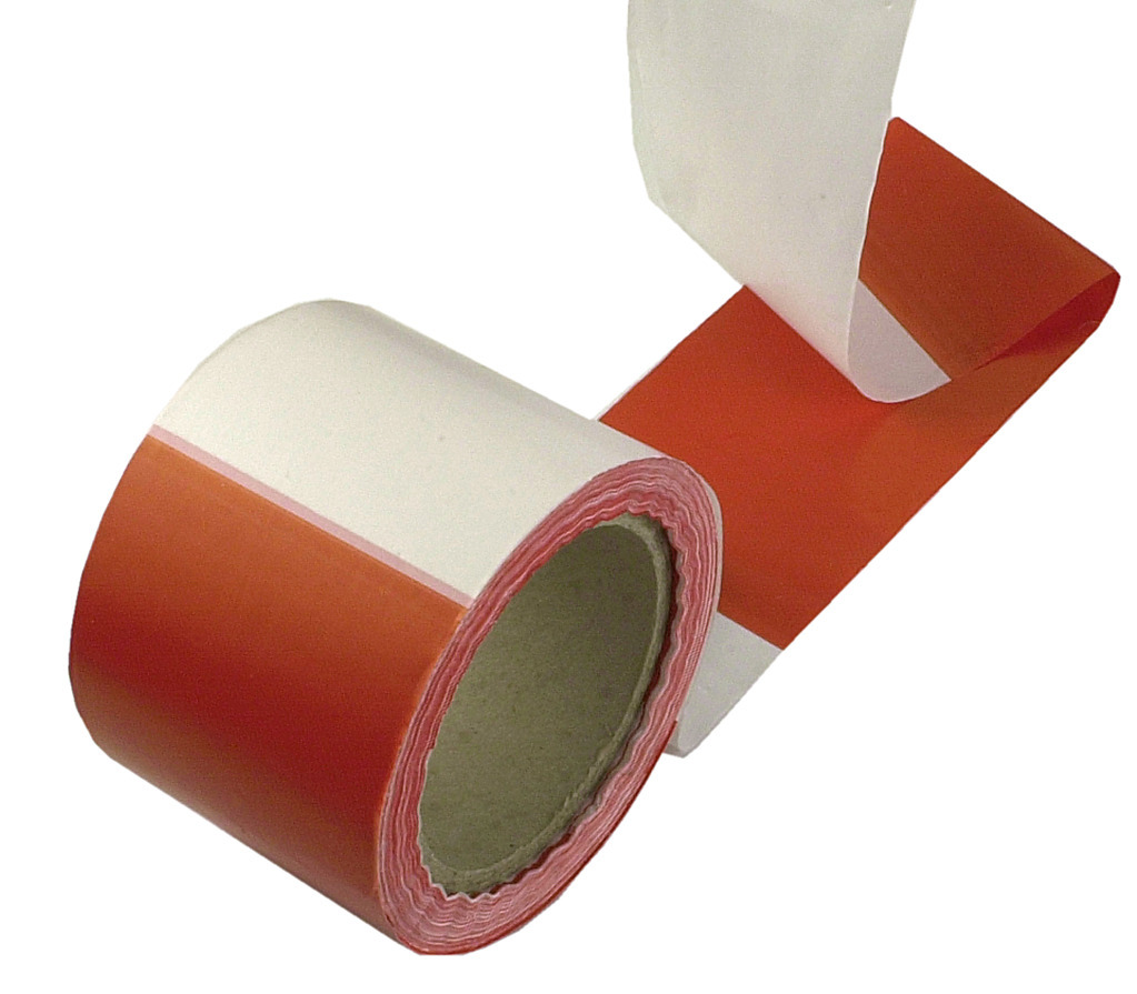 1627111 absperrband 80mm 50m rot weiss