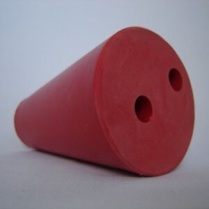 Gummistopfen mit 10mm Loch rot 16-28