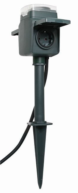 1671066 erdspiess mit steckdosen und zeitschaltung