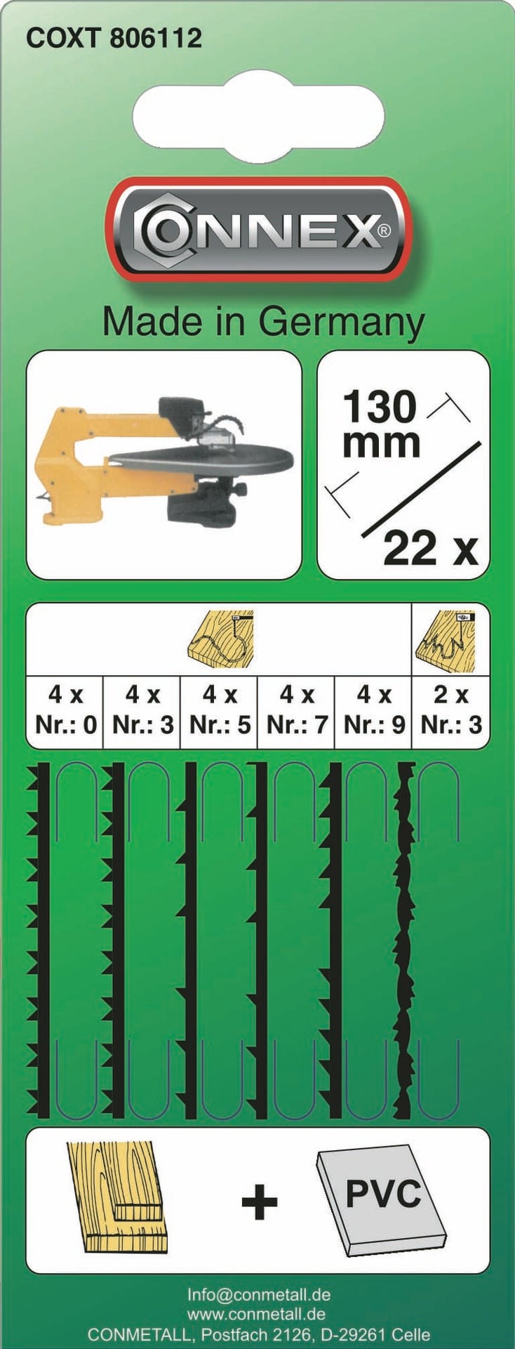 1676100 maschinen laubsaegeblatt