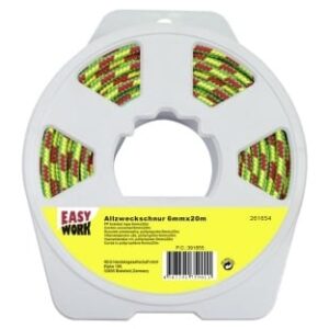 Allzweckschnur, 6mm x 20 mt Gelb-rot-grün,