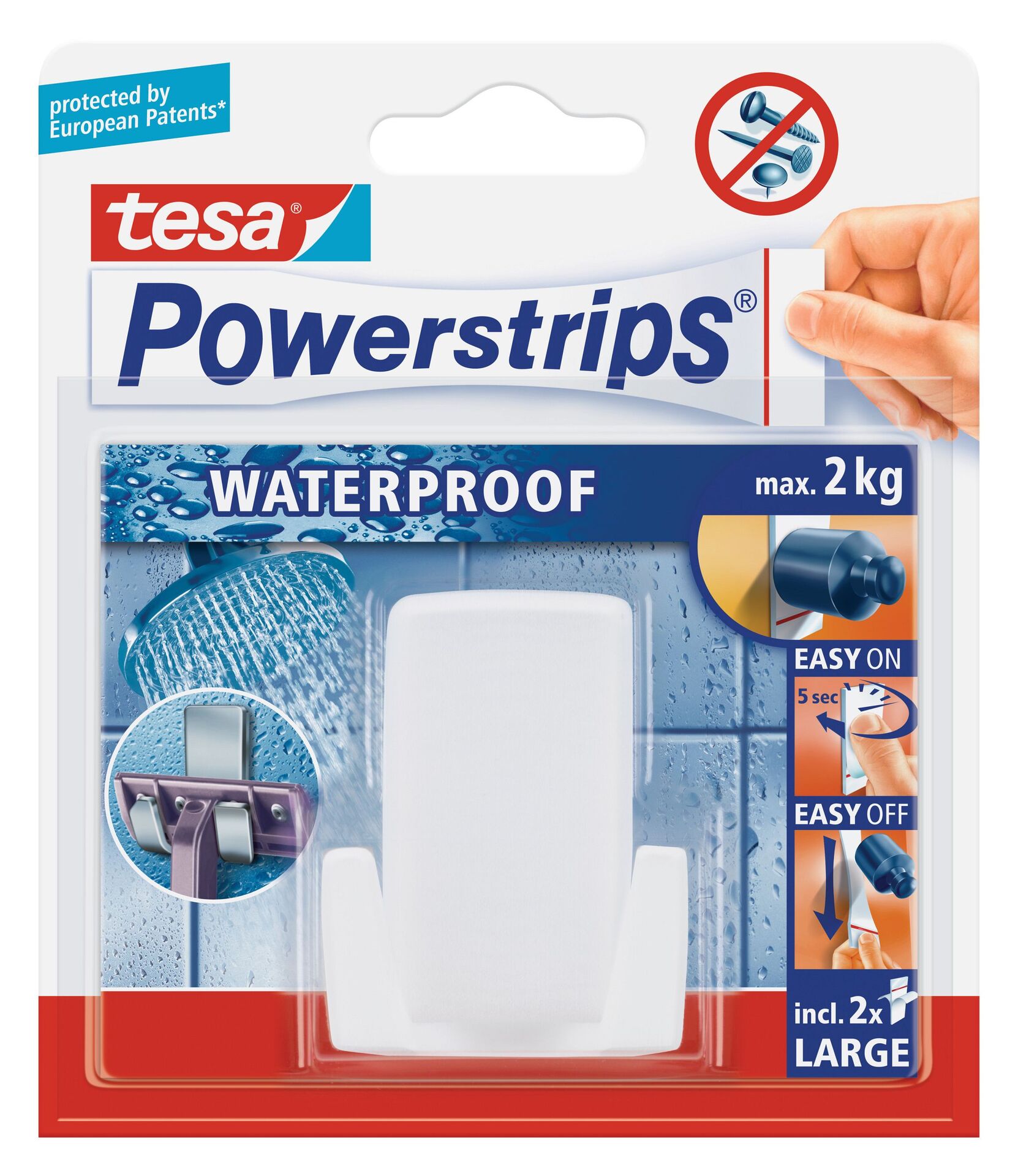1739599 tesa powerstrips waterproof rasierhalter wave