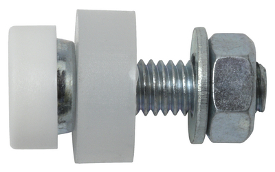 1741536 nummernschildschraube mit abdeckkappe weiss