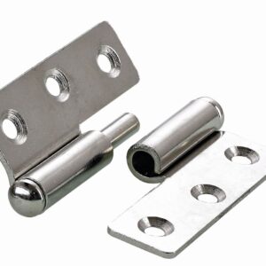 Möbelband links, 50 x 40 x 1,5 mm, Stahl, vernickelt