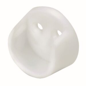 Schrankrohrlager für runde Schrankrohre, Ø 20 mm, Kunststoff weiß