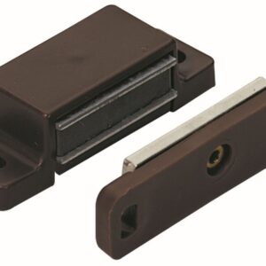 Magnetschnäpper 3-4 kg, Gegenplatte beweglich, 45 x 14 x 15 mm, braun