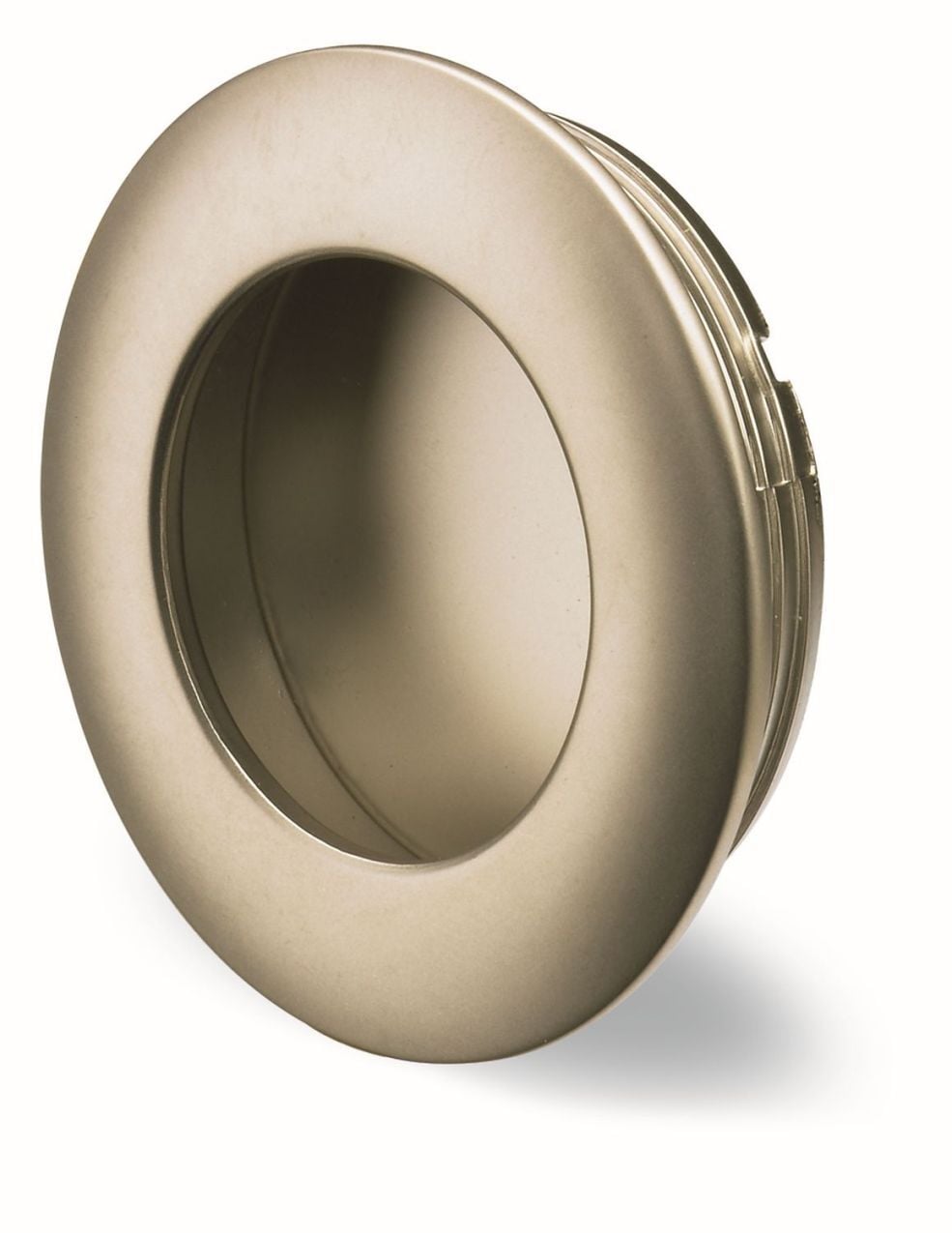 Einlassgriff für Schiebetüren, Stahl vernickelt, matt, Ø 35 / 41 x 10,5 mm