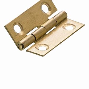 Schmales Scharnier, 38 x 25 x 1 mm, Messing, matt