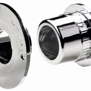 Schrankrohrlager für runde Schrankrohre, Ø 20 mm, Kunststoff verchromt