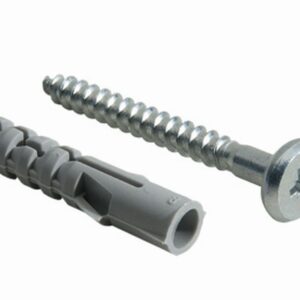 Befestigungsschrauben für Schrankaufhängeschiene, Stahl, verzinkt, grau