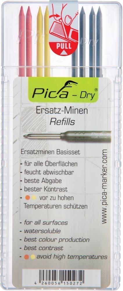 1782907 minen set fuer tieflochmarker pica dry graphit gelb rot pica