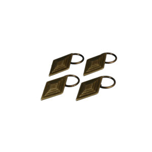 Ring mit Dekoklammer Rhombus Landhaus Ø16mm, 4 Stück