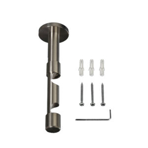 Träger mit Schraubkappe für Gardinenstangen Inox/Messing