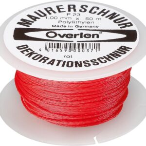 Maurerschnur Polyethylen 1mmx50m rot OVERMANN