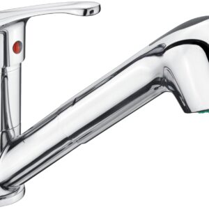 FABIO Spültisch-Einhebelmischer Niederdruck mit Brause, chrom