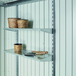 Regale-Set für Geraetehaus+Hl, 2 Böden