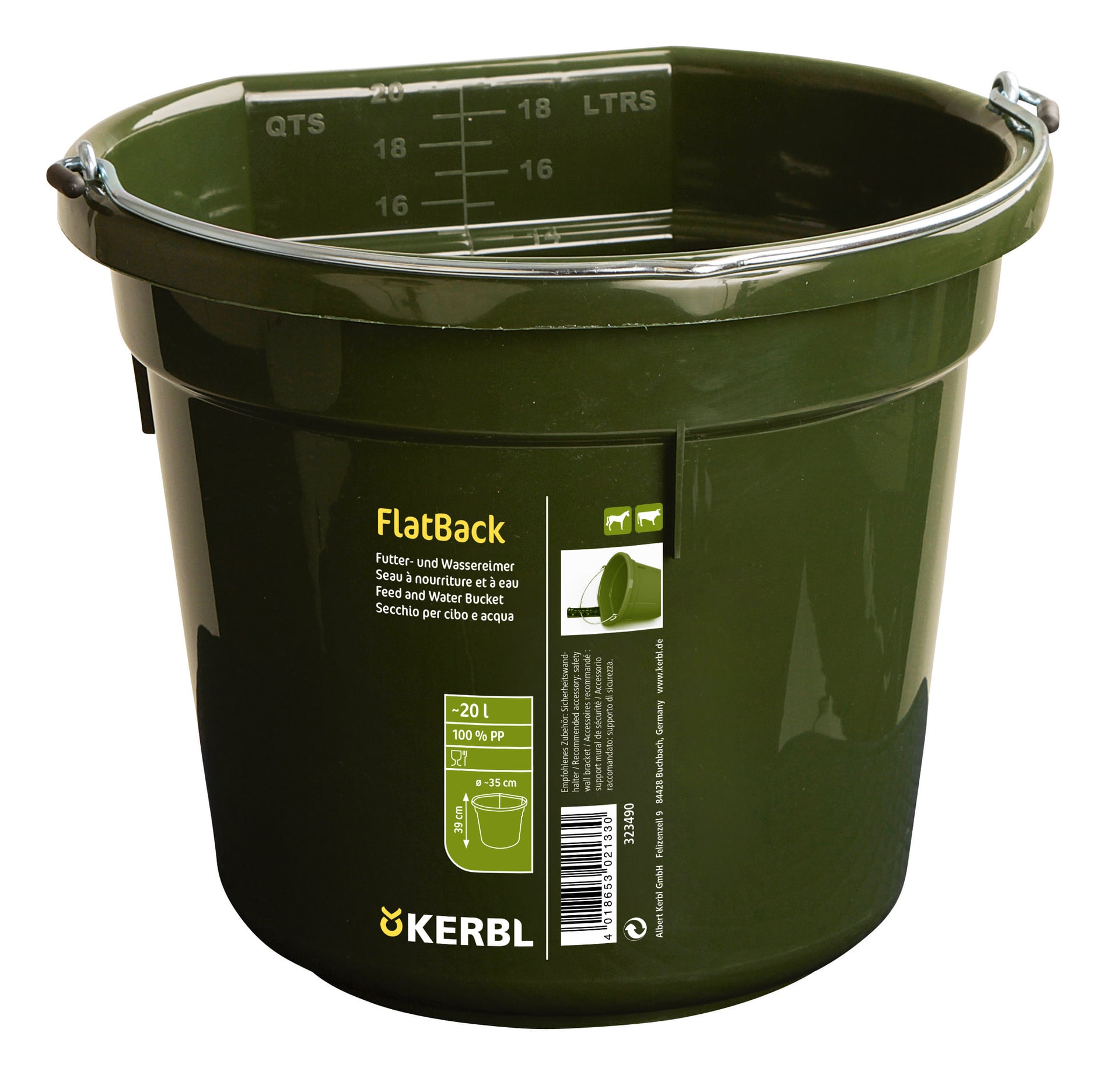 1887522 futter und wassereimer flatback ca 20ltr
