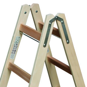 Sprossen-Doppelleiter Holz