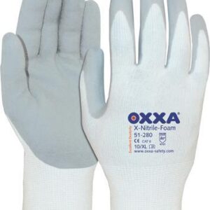Handschuh Oxxa X-Nitrile-Foam, Gr.8, weiß/grau