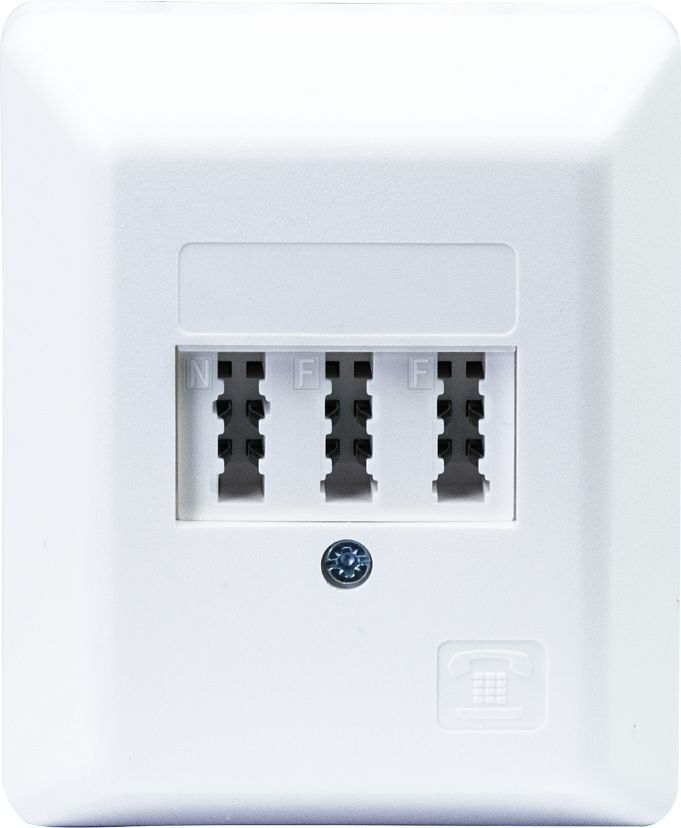 Schwaiger Anschlußdose TAE 2 x6/6 NF/F AP 1 Amtsleitung