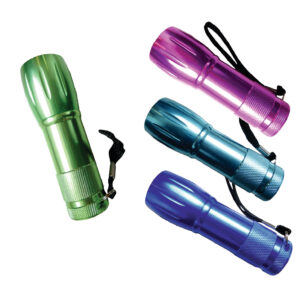 Taschenlampe 9 LED Alu eloxiert