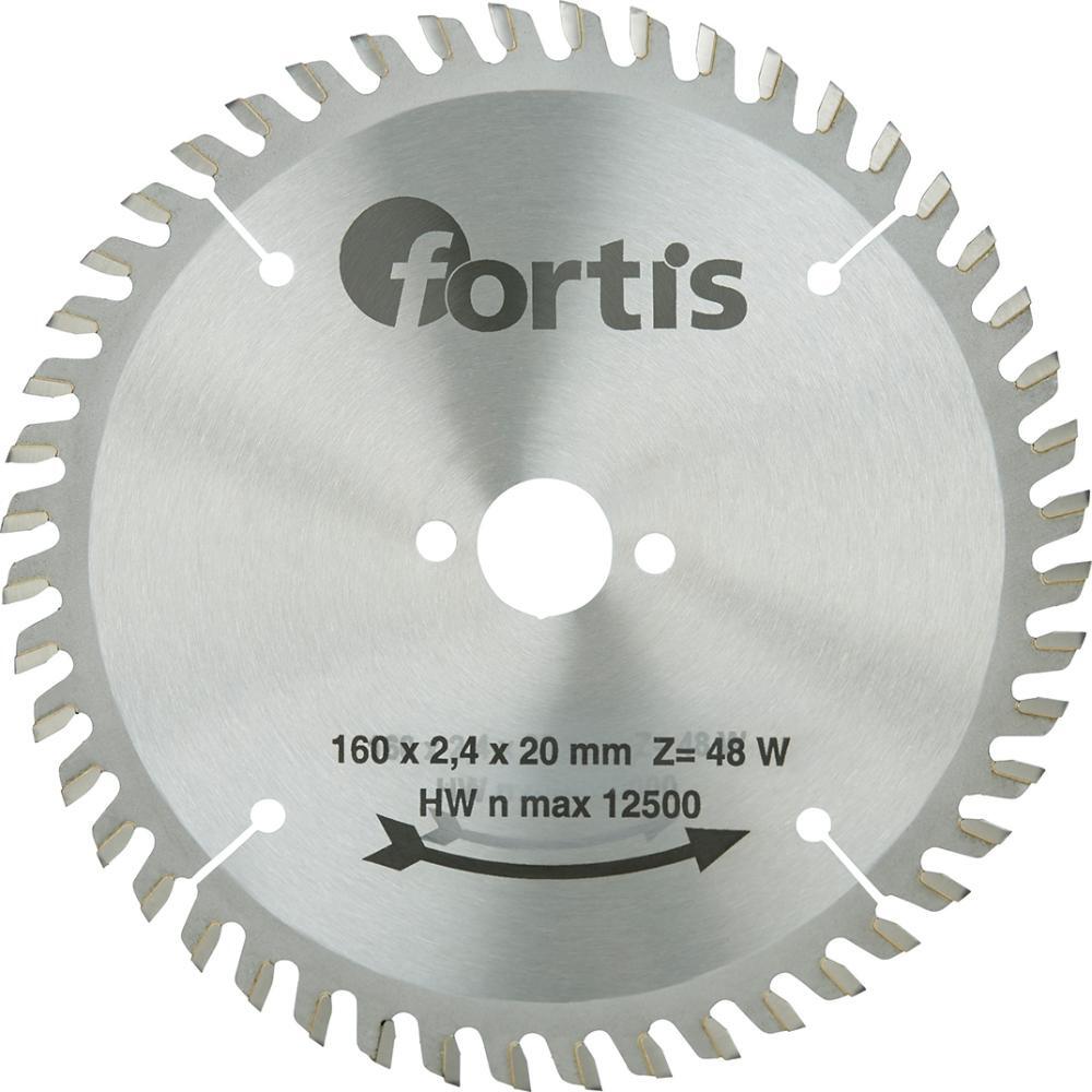 HW-Kreissägebl. 160x2,8 x20mm Z48W Fortis 1 HW-Kreissägebl. 160x2,8 x20mm Z48W Fortis