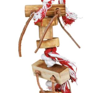 Holzspielzeug am Tau