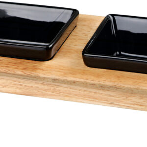 Napf-Set, Keramik/Holz