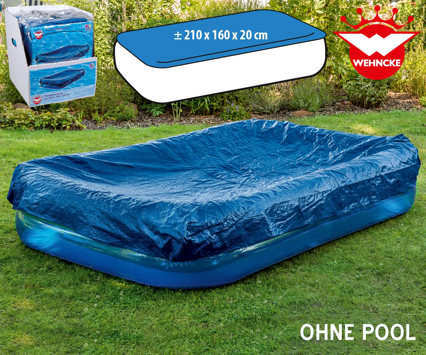 2056876 poolabdeckung mit gummizug blau