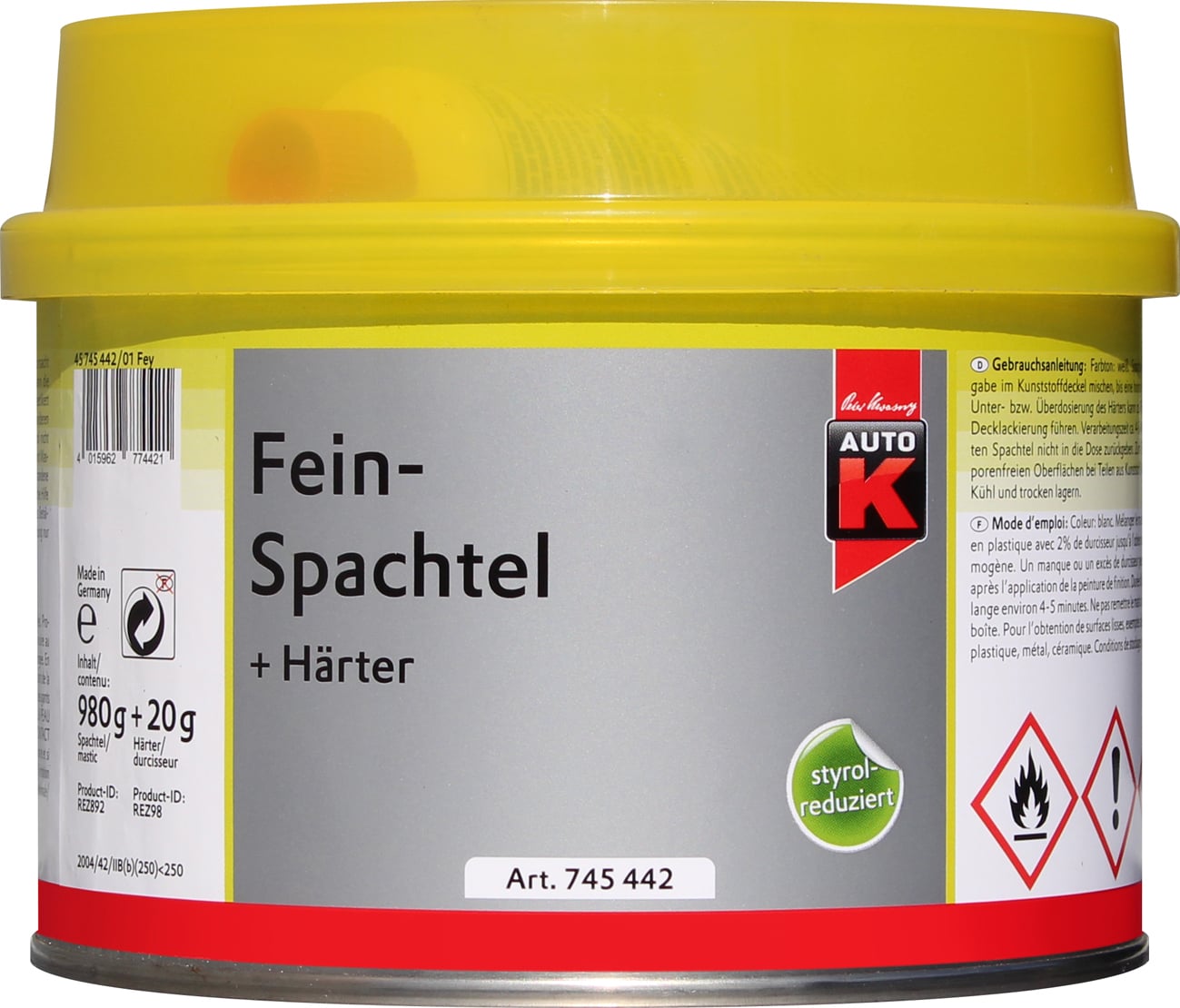 2068259 auto k feinspachtel 1000g