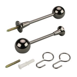 Schalhalter Raffhalter 12cm, titan, 1 Stück