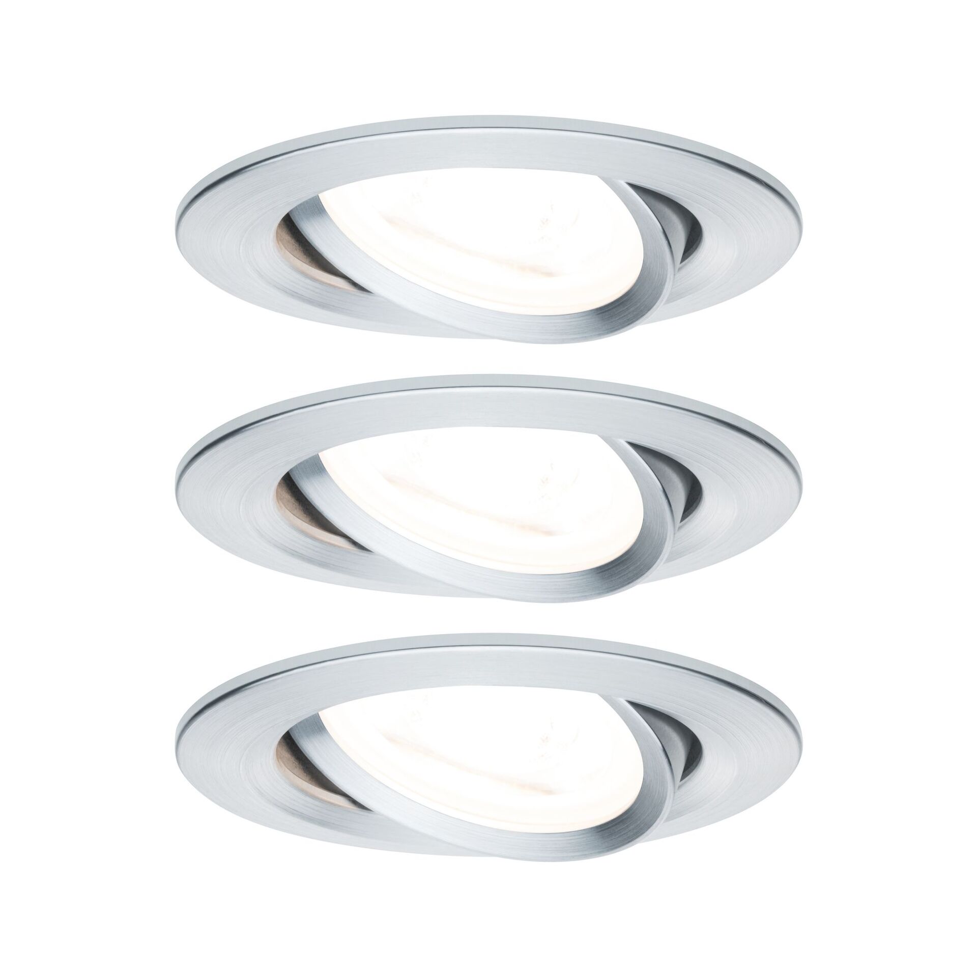 2137321 led einbauleuchte nova basisset schwenkbar rund 84mm 50 grad