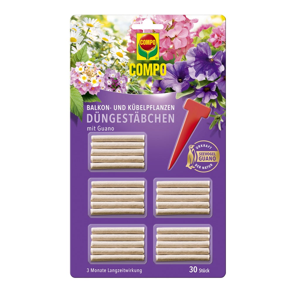 2143573 balkon und kuebelpflanzen duengestaebchen mit guano 30 staebchen