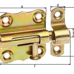 Grendelriegel m.Knopf m.Schlaufe