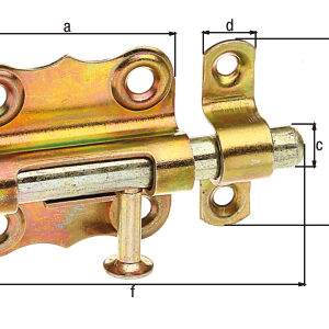 Grendelriegel m.Knopf m.Schlaufe