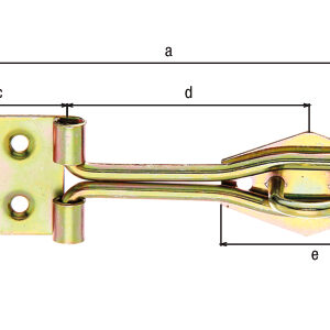 Überfalle m.Schlaufe aus gerolltem Draht m.Öse verz.
