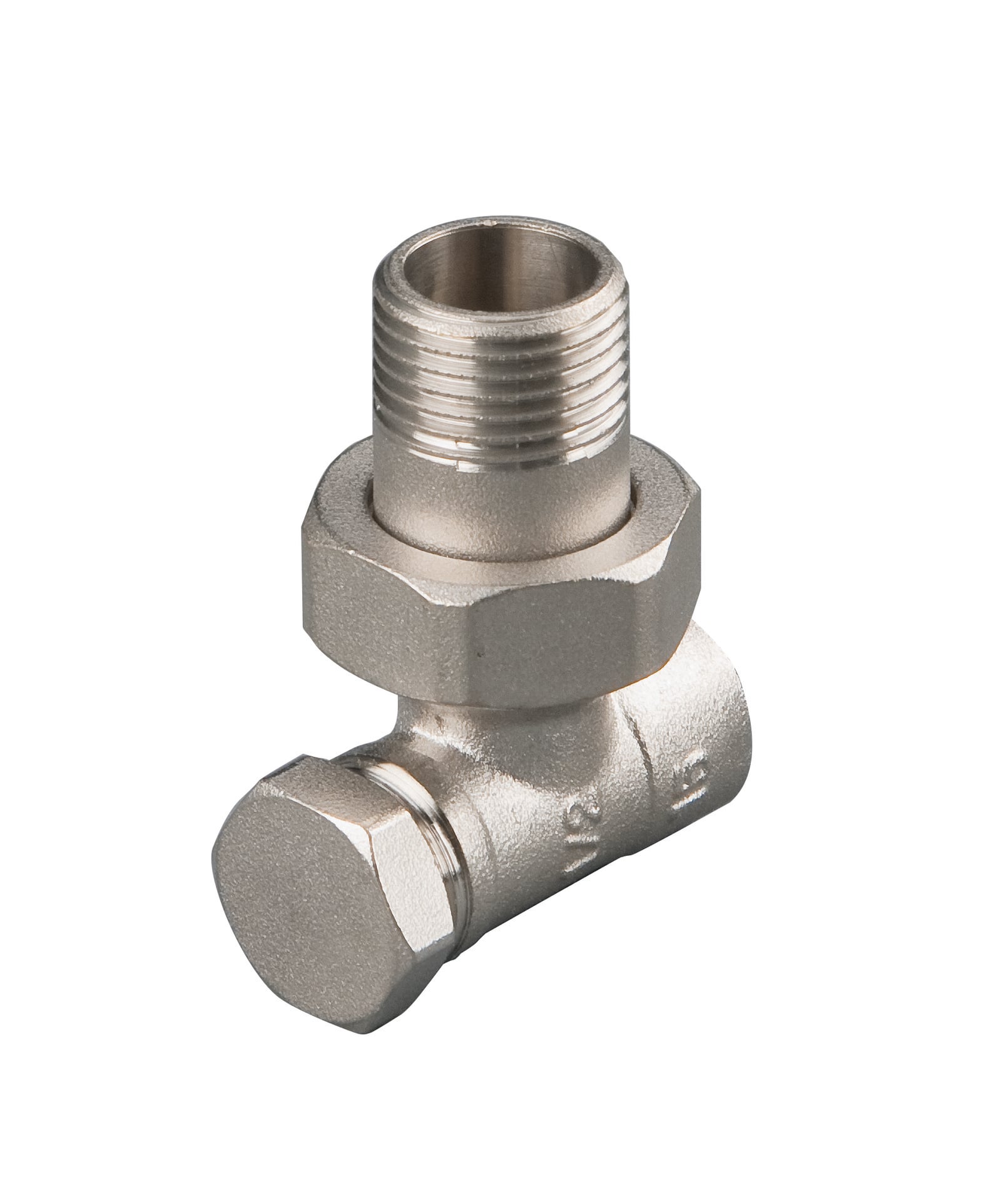 Heizkörperverschraubung Eckform DN 15, 21,3 mm (1/2") x 15 mm