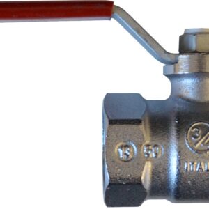 Heizungskugelhahn Messing vernickelt