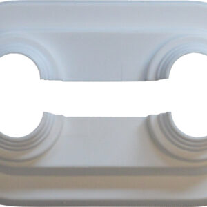 Doppelrosette, 18 mm, weiß