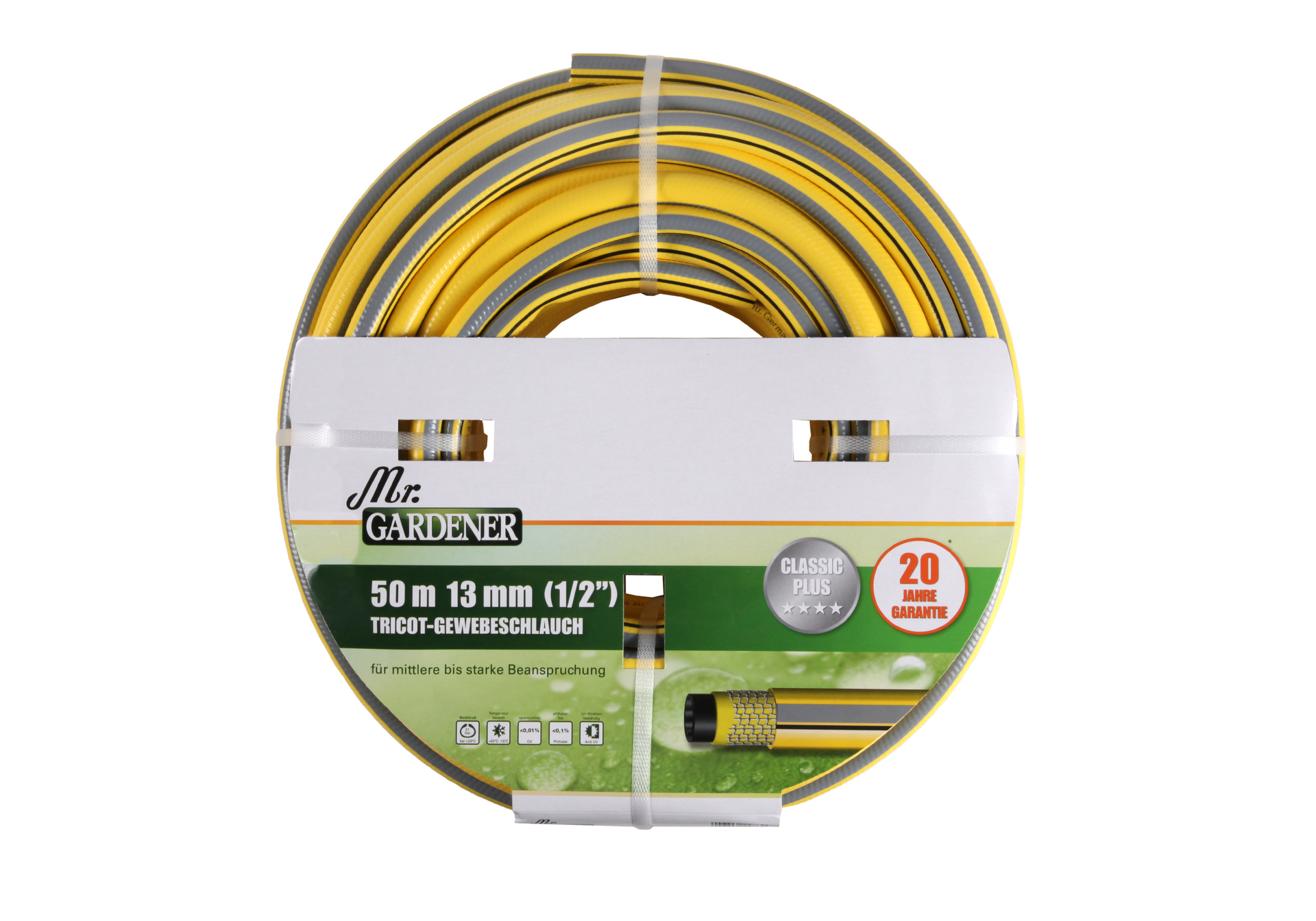 2193926 tricotgewebe gartenschlauch classic plus gelb schwarz