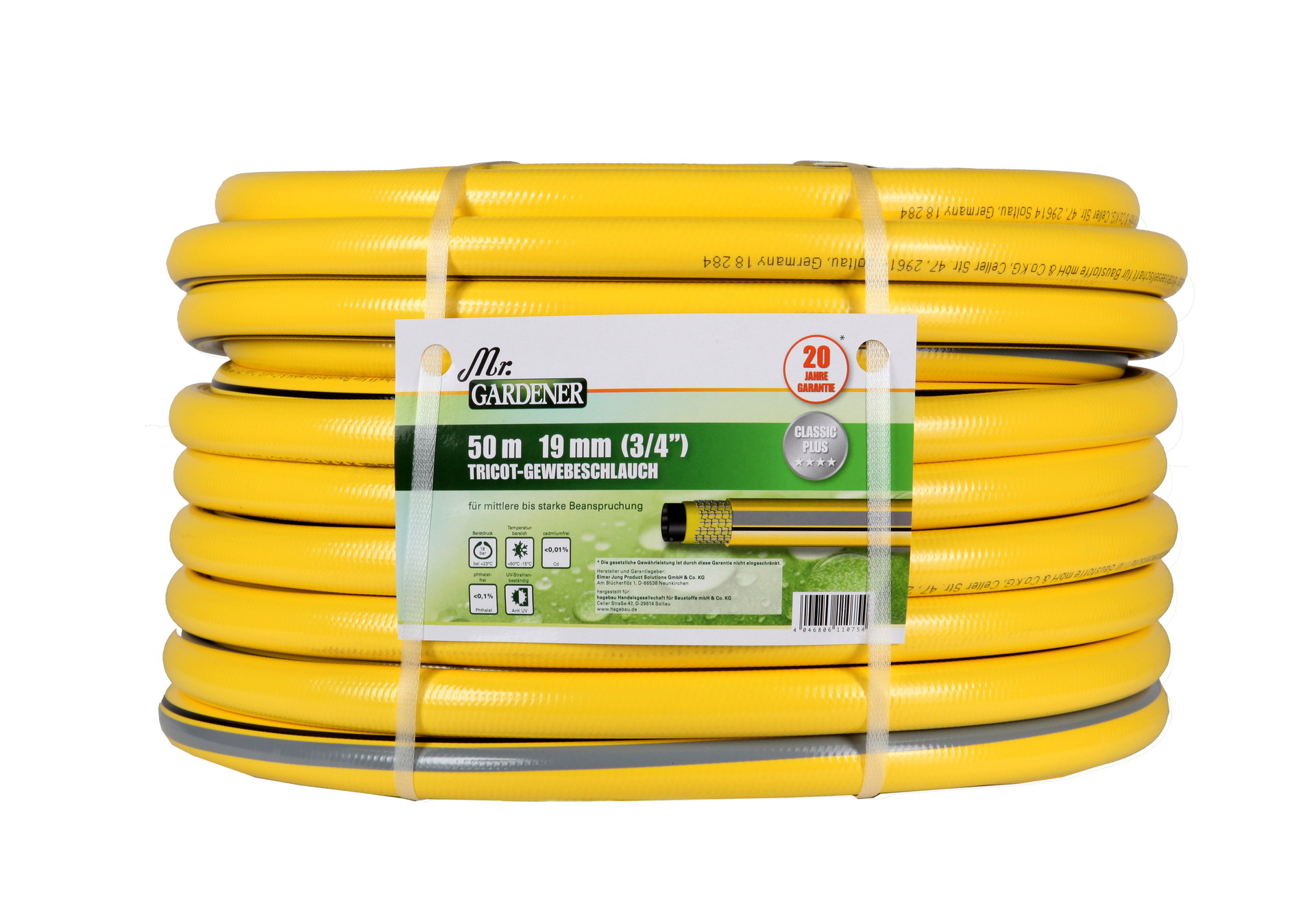 2193928 tricotgewebe gartenschlauch classic plus gelb schwarz