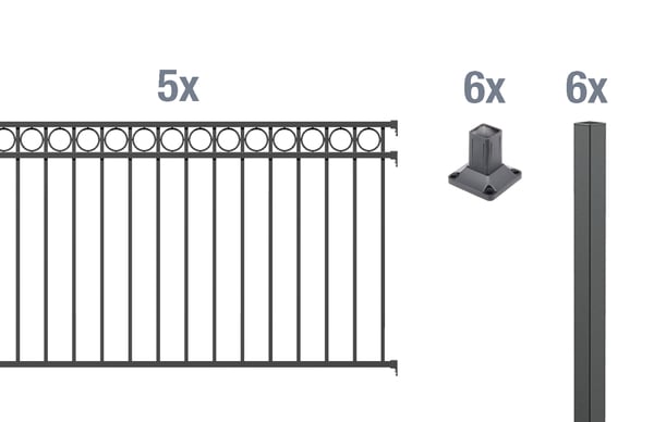2199236 grundset zierzaun circle 10m