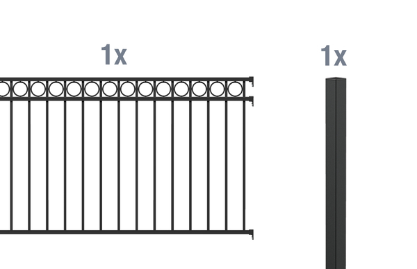 2199237 anbauset zierzaun circle 2m
