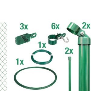 Set Maschendrahtzaun grün inkl. Handschuh