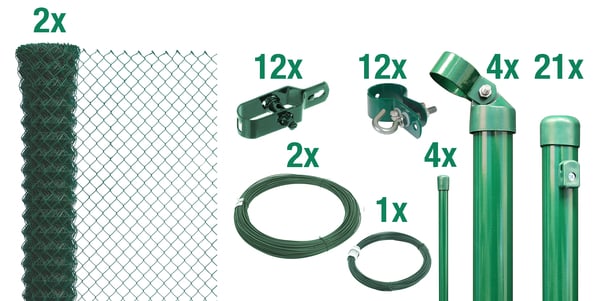2199351 set maschendrahtzaun gruen