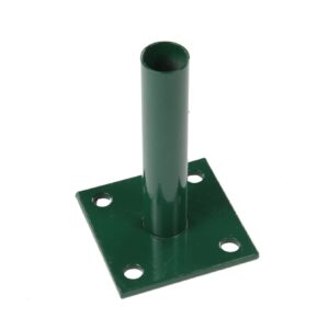 Bodenplatte 100x100mm für Rundpfosten 34mm, grün