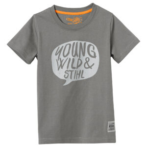 Kinder T-Shirt young&wild, grau
